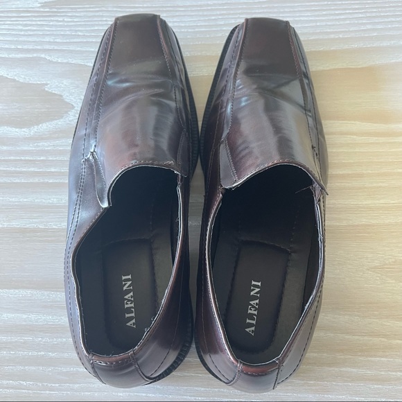 Alfani Dress Loafer Shoes Chocolate Brown Leather 13 - Picture 5 of 11